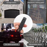 Télécommande universelle 433mhz 4 canaux pour ouvre-porte de garage Duplicateur de télécommande Clone Code de clonage Clé de voiture Code fixe