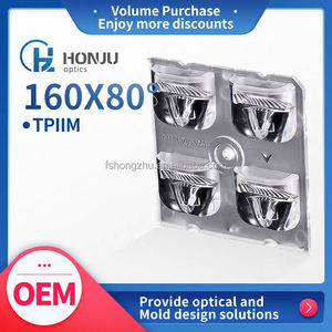 160*80 Graus Iluminação Exterior Assimétrica Lentes LED Refletores Asférica Lente Óptica Array Square PC Plano-Convex Street Lights - Product Image 5