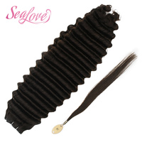 Extensiones de Cabello Sealove, Cabello Virgen Birmano, Más Grueso, Cutícula Alineada, Doble Trama, Ondulado Profundo, Largo
