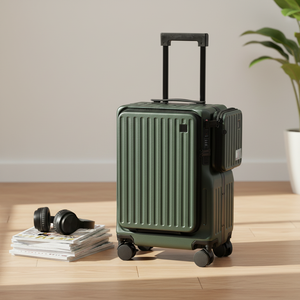 <span class=keywords><strong>Maleta</strong></span> de Viaje con Apertura Frontal, Gran Capacidad, 20 Pulgadas, con Doble Apertura y Candado de Combinación - Product Image 1