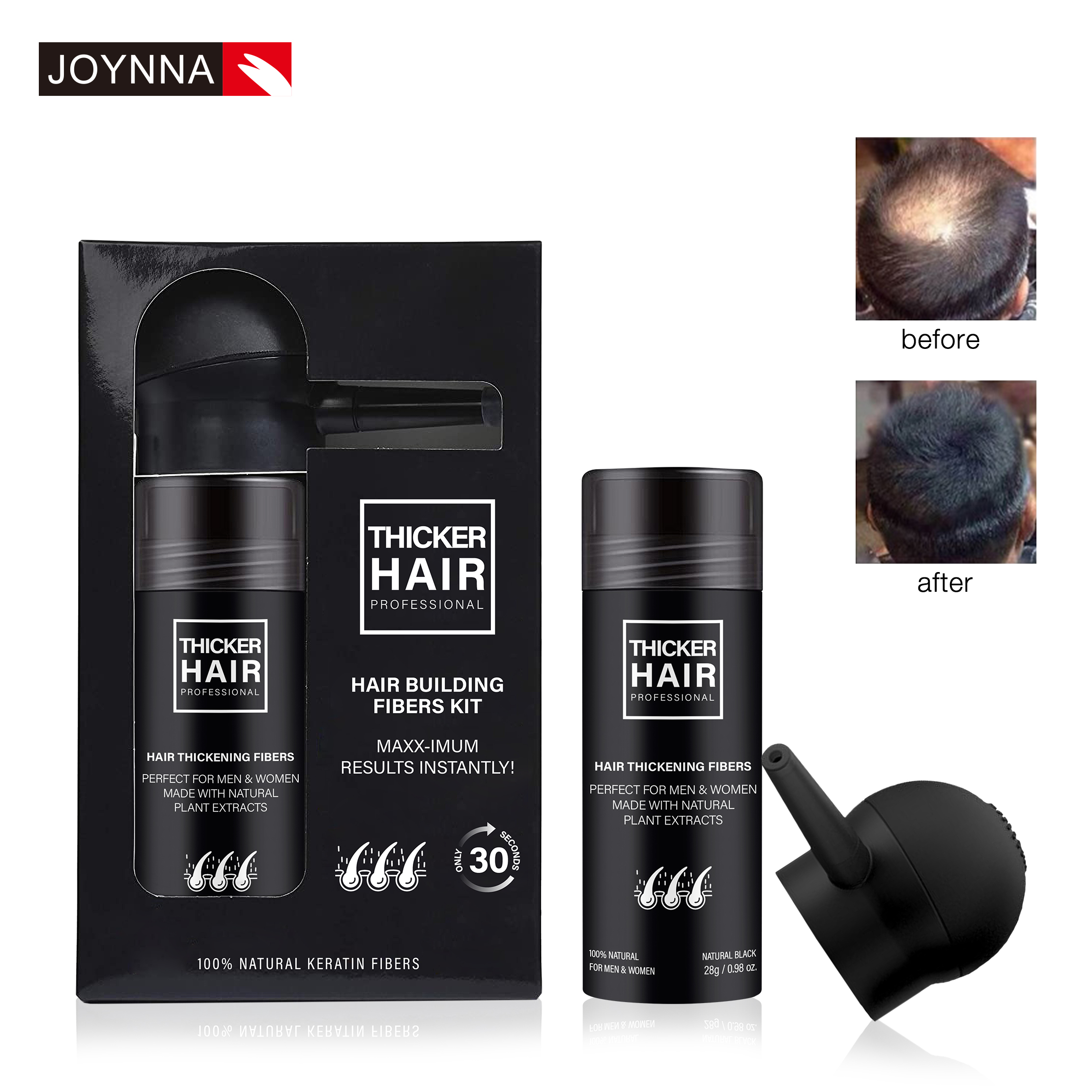 Фирменная этикетка против выпадения, спрей для строительных волокон, полностью порошок для роста волос