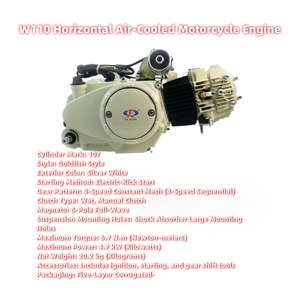 Moteur de scooter W110 refroidi par air, moteur de moto, moteur de tricycle, motores de moto - Product Image 1
