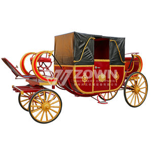 Cenicienta boda Royal Steel 4 ruedas carro de caballos nuevo diseño Simple carro enojado ZOWN para la venta - Product Image 2