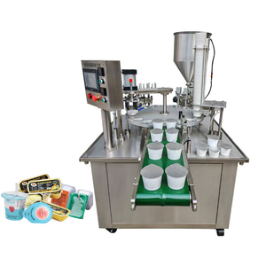 Machine de remplissage et d'emballage de scellant liquide pneumatique automatique pour jus de fruits, lait, sauce tomate, emballage de gobelets en plastique - Product Image 1