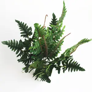 A-1032 Hanging Fake Bushes Plastic Plants Greenery Artificial Fern Leaves Grass Indoor Outdoor Home Garden DIY Decoration