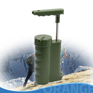 Filtre à eau portable à pompe manuelle, filtre de survie à 5 étapes, pour situations d'urgence et de survie en extérieur, camping, randonnée - Product Image 1