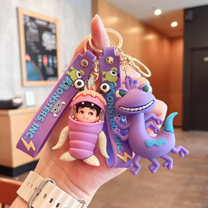 Nuevo Llavero de Coche 2026 de Monsters Inc. Mike Wazowski y <span class=keywords><strong>Sulley</strong></span>, Bonito Colgante para Mochila de Pareja - Product Image 3