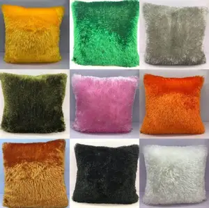 Glitter/Berkedip Tumpukan/Bulu Sarung Bantal Tempat Tidur Barang Rumah Tangga Bantal Warna Solid Sarung Bantal Mewah