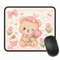 Vigreat Tapis de souris personnalisé motif rêve pastel, tissu imperméable, design étoile et lune, accessoires de bureau