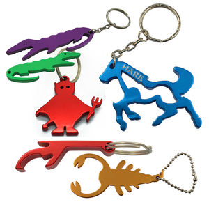 Porte-clés OEM en gros d'usine, décapsuleur de mariage, décapsuleur de bière et de vin en aluminium, porte-clés personnalisés - Product Image 5