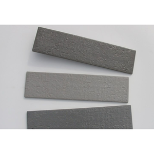 Revêtement mural en briques <span class=keywords><strong>de</strong></span> terre cuite grises mates pour extérieur, aspect fendu, procédé d'extrusion et <span class=keywords><strong>de</strong></span> frittage - Product Image 6