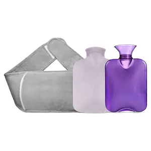 Yeni pazen sıcak su çanta kılıfı 2L kemer ile sıcak tutmak ve rahatlatmak karın ağrısı sıcak su şişesi özel toptan
