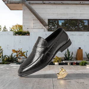 Mocasines Formales para Hombre, Tallas 38-44, Cuero Vacuno, Suela de Goma EVA, Punta Puntiaguda, Ligeros, para Oficina y Trabajo, Sin Cordones - Product Image 2