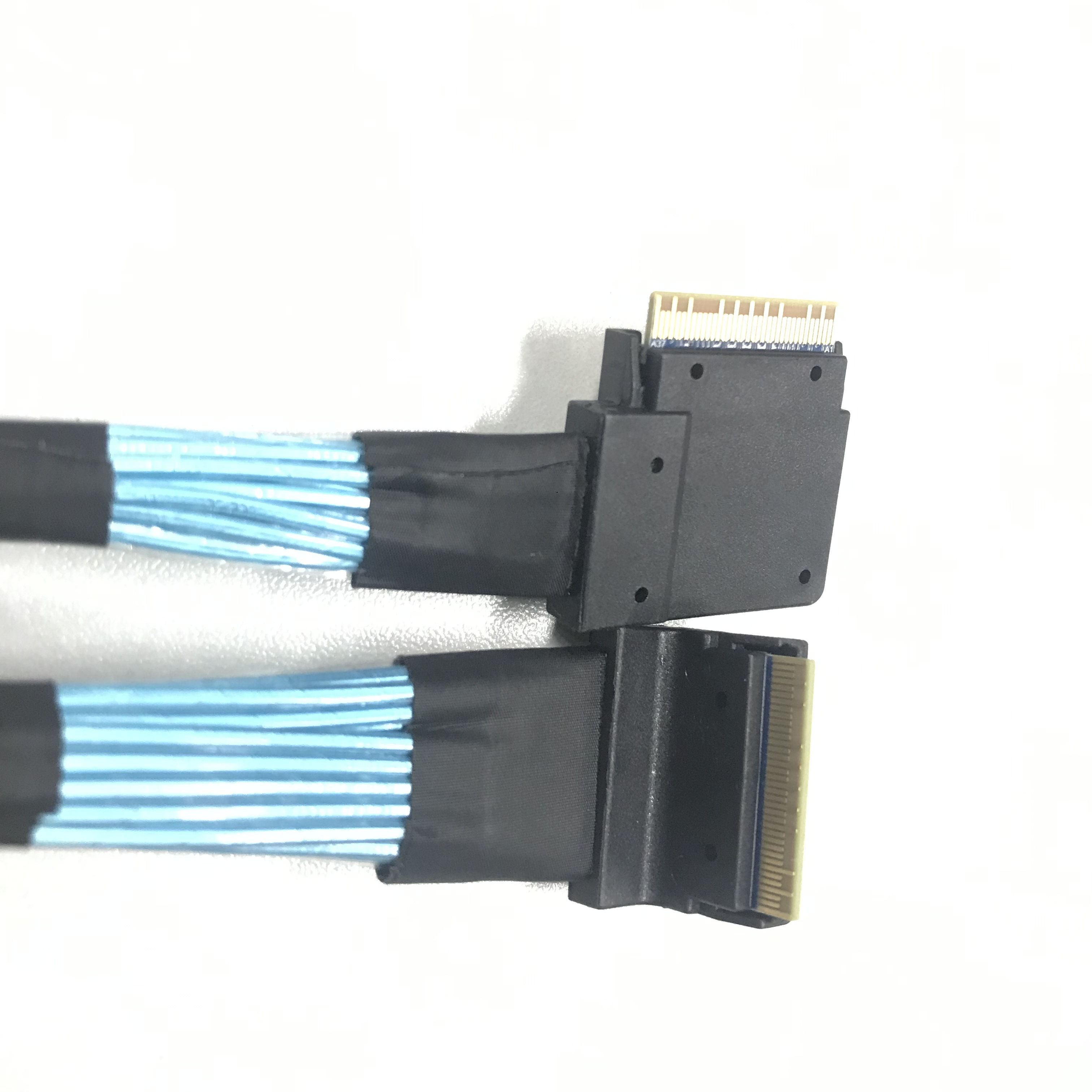 HONPNK High-Speed Server Hard Drive Conversion Cable 180 Degrees Slim SAS Cable Conversion 90 Degrees Angled Mini SAS Cable