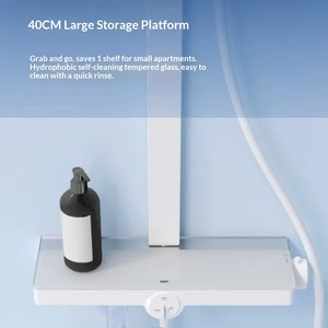R&T S36 – Pommeau de douche multifonction avec barre coulissante et jet supérieur en céramique surdimensionné - Product Image 1