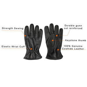 Nouvelles Gants de Conduite Légers en Cuir de Vache et de Cerf, Imperméables, avec Bracelet Réglable, Conçus par des Fournisseurs Pakistanais - Product Image 2