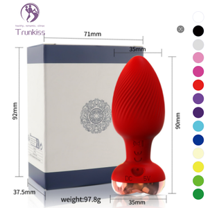Plug anal rose personnalisable - Jouet pour adultes imperméable et écologique - Télécommande sans fil pour une insertion facile - Prostate Anal - Product Image 3