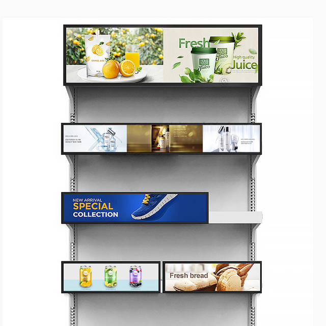 Ultra-Wide Stretch Bar Display Lcd Screen Indoor 23.1 35 58.4 Inch Digital Shelf Advertising Screen Mount Stretch Bar Monitor