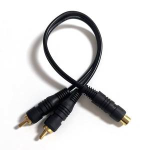 female to dual RCA male audio <b>cable</b>, PVC sheath, anti-interference Y-splitter, suitable for amplification applications - Product Image 1