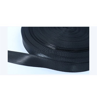 Vente en gros de bonne qualité 1mm noir imitation nylon sangle sangle plate polyester couverture sangle