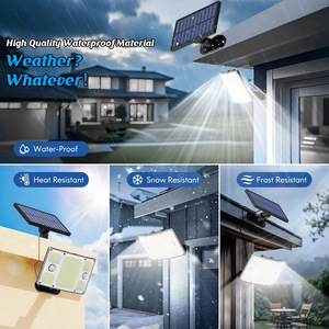 Probe Fire Solar <b>Wall</b> <b>Light</b> 120° Beam Angle IP65 Waterproof LED Garden Outdoor Lamp with <b>Remote</b> <b>Control</b> Warm White 2700K - Product Image 3
