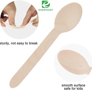 Fourchettes et cuillères en bois du fournisseur OEM/ODM pour les hôtels et les fêtes Coutellerie en bois de bouleau jetable biodégradable écologique - Product Image 5