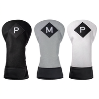 Penutup Kepala Golf Mewah Elegan Handuk Olahraga Kulit PU Anti Gores Cocok untuk Driver Fairway Wood Hybrid untuk Pria Wanita Premium