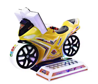 Jeu d'arcade de course de motos pour enfants, simulateur de conduite de moto à monnayeur, manège pour enfants, couleur jaune