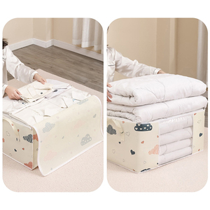 Nueva Bolsa de Almacenamiento para Edredones Personalizable de 50/75L, Bolsa Organizadora de Ropa y Edredones de Tela No Tejida, Caja de Almacenamiento de Ropa Plegable de Gran Capacidad - Product Image 6