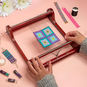 Perle en <span class=keywords><strong>bois</strong></span> <span class=keywords><strong>métier</strong></span> <span class=keywords><strong>à</strong></span> <span class=keywords><strong>tisser</strong></span> cerise couleur <span class=keywords><strong>bois</strong></span> tricoté Bracelet faisant outil bijoux faisant des accessoires - Product Image 5