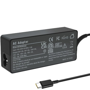 ETL chứng nhận <span class=keywords><strong>100W</strong></span> 20v5a Type-C Power <span class=keywords><strong>Adapter</strong></span> cho Lenovo Asus cho HP cho Dell & khác USB-C máy tính xách tay máy tính sạc với OTP - Product Image 1