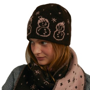 Bonnet décoratif pour femme en tricot jacquard style coréen, mélange de <span class=keywords><strong>laine</strong></span>, motif bonhomme de neige de dessin animé, couleurs contrastées, décontracté, automne-hiver, 20*22cm - Product Image 5