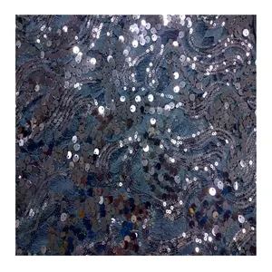 Gaun Leotard Panas 2024 kain payet ukuran renda biru muda kain sederhana atmosfer