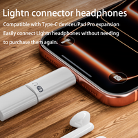 Adaptador de Auriculares USB C Giratorio, Adaptador Hembra de 8 Pines, Carga Rápida PD de 45W, Transmisión de Datos de 480Mbps, Alta Calidad de Sonido HIFI