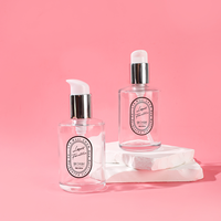 Logo personnalisé prix d'usine 60ml 120ml bouteille en verre pour cosmétiques sérum liquide avec pompe à bec argenté pompe à bec de canard vente en gros