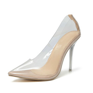 Zapatos de Tacón Alto para Mujer, Modelo 2025, 10CM, Transparentes, de PVC, con Punta en Pico - Product Image 1