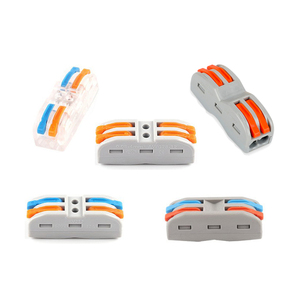 Compact Universal Wire <b>Splitter</b> Terminal Block 2-Pin Copper LED Lamp Push-In Conductor Compact Wiring <b>Cable</b> Power Connectors - Product Image 1