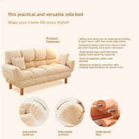 Petit canapé pour petits appartements, canapé-lit simple inclinable et transformable pour location, canapé-lit pliable