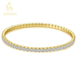 <span class=keywords><strong>925</strong></span> in argento Sterling elastico di colore Moissanite bracciale donna <span class=keywords><strong>uomo</strong></span> <span class=keywords><strong>925</strong></span> argento diamante Tennis bracciale Hip Hop gioielli - Product Image 5