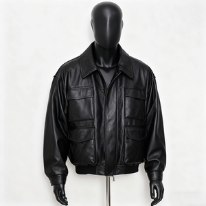 Veste <span class=keywords><strong>en</strong></span> <span class=keywords><strong>cuir</strong></span> pour homme <span class=keywords><strong>en</strong></span> <span class=keywords><strong>cuir</strong></span> de vachette véritable personnalisée 100% nouveau style pour la peau de crocodile <span class=keywords><strong>en</strong></span> relief Vintage automne manteau de veste <span class=keywords><strong>en</strong></span> <span class=keywords><strong>cuir</strong></span> - Product Image 4