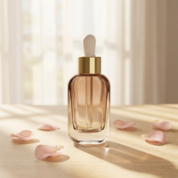 Botol Tetes Kaca Minyak Esensial Serum Kristal Bening Mewah 15ml 30ml 50ml 100ml