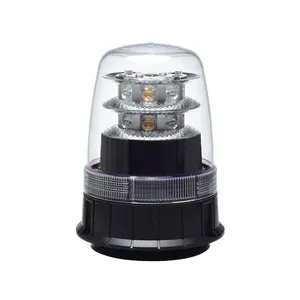 Lâmpada magnética de led âmbar r65, classe 2, 16, led, 3w, luz de aviso, para telhado de carro, âmbar, luz piscante rotativa, para caminhão, trator, carros
