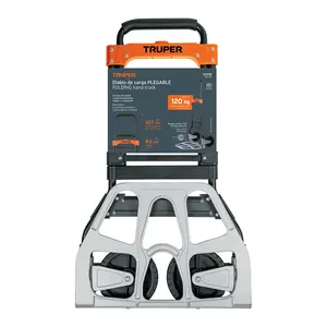 Chariot à main BOX 1, pliable en aluminium, 120 kg, TRUPER - Product Image 3