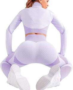 Conjunto de <span class=keywords><strong>Yoga</strong></span> Casual de Primavera para Mujer, 3 Piezas, Personalizado, de Secado Rápido, Transpirable, Ecológico, con Tirantes para las Rodillas, Cintura Elástica, Logotipo Personalizado - Product Image 4