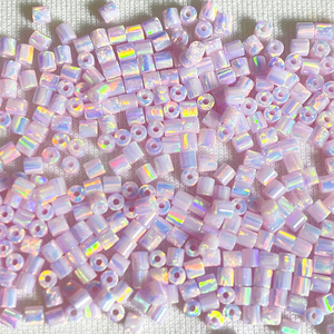 Perline di opale in tubo sintetico da 2mm 3mm per la creazione di <span class=keywords><strong>gioielli</strong></span> da laboratorio con cilindro di fuoco rosa opale con foro pieno - Product Image 1