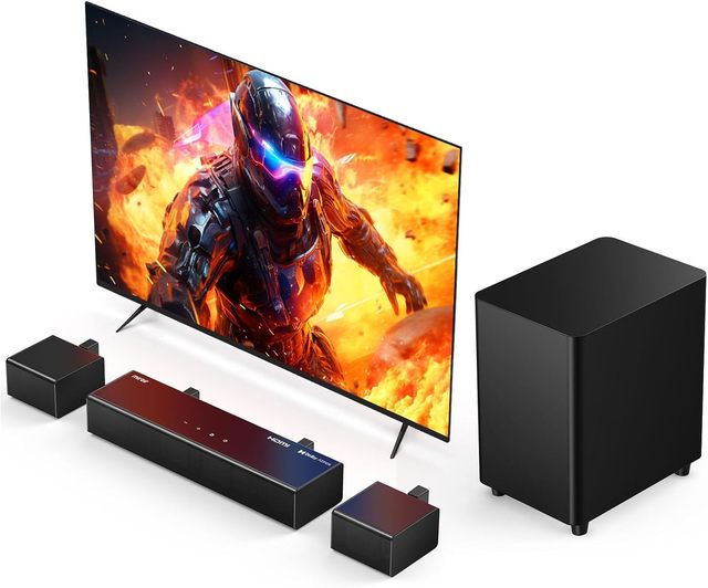 5.1CH Dolby Soundbar - Premium Home Theater Audio System,3 Modes for Different Scenarios,Peak Power 410W