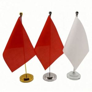 ธงตั้งโต๊ะโพลีเอสเตอร์ 100% สำหรับโฆษณาในร่ม ของขวัญส่งเสริมการขายแบบกำหนดเอง ธงตั้งโต๊ะพิมพ์ลาย - Product Image 3