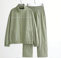 Ensemble survêtement deux pièces pour homme, coupe ample, en nylon, modèle 2026, coupe-vent écologique, réfléchissant, personnalisable, uni, coupe oversize