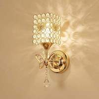 Appliques murales de décoration en cristal luxueux de style européen pour la maison
