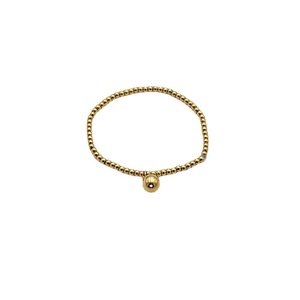 European American Style 18K Gold Elastic Bead Bracelet Titanium Steel Round Ball Geometric Design Jewelry - Product Image 5